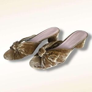 Loeffler Randall Kakhi Velvet Mules